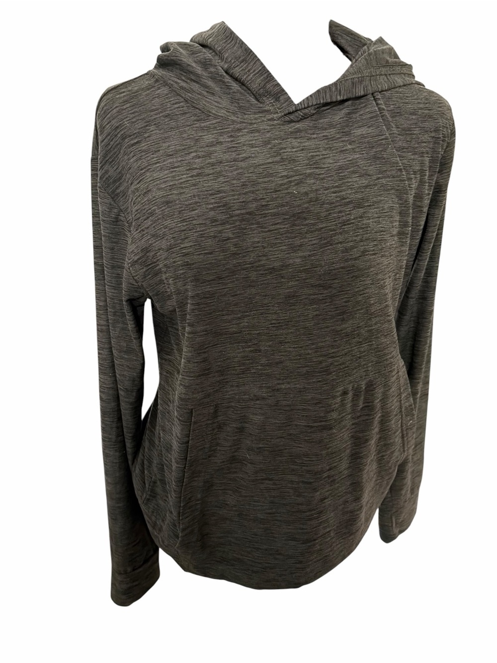 Kyodan Heathered Dark Gray Long Sleeve Hooded Tee